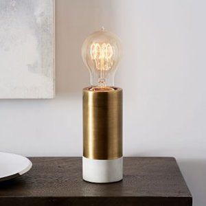 West Elm Two-toned pedestal table lamp